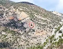 Cova de Sainte-Madeleine, une grotte située à 270 mètres au-dessus du niveau de la Têt à Villefranche.