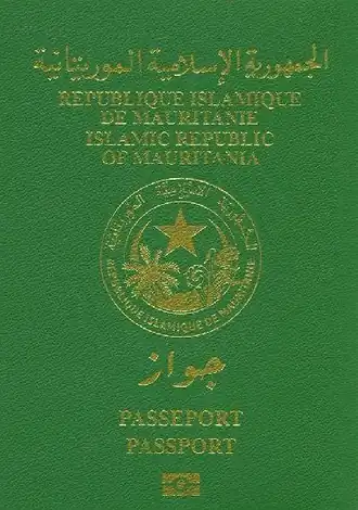 Couverture d'un passeport mauritanien