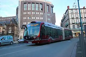 BHNS Irisbus Crealis Neo 18 de la ligne B, en décembre 2012.