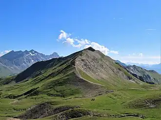 La crête des Gittes depuis le refuge de la Croix du Bonhomme au nord-est.