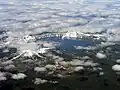 Vue aérienne du Crater Lake à l'emplacement du mont Mazama