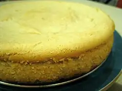 Cheese cake aux noix de cajou végétalien.