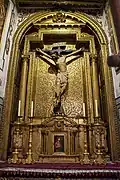 Retable du Sang du Christ ou des Maestres, crucifix gothique du XIVe siècle.