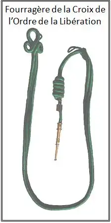 Fourragère aux couleurs du ruban de la Croix de la libération