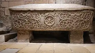 Crypte de Saint-Seurin, sarcophage paléochrétien.