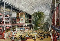 L'intérieur du Crystal Palace en 1851.