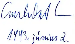 signature d'István Csurka
