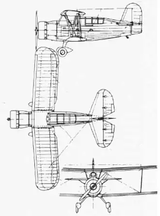 vue en plan de l’avion