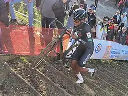 Mickaël Crispin à l'occasion du Cyclo-cross de Troyes en 2023.
