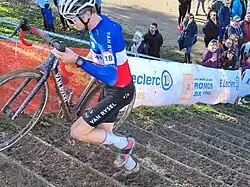 Martin Groslambert en 2023 lors du cyclo-cross de Troyes.