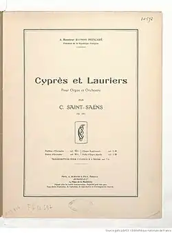 page de titre de partition