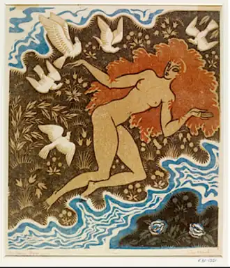 Cythera (1930) bois gravé en couleurs