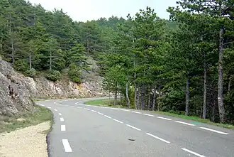 km 3,5, pente à environ 9,5 %.