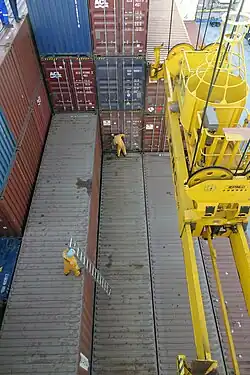 Déchargement de conteneurs dans le port de Vitória au Brésil