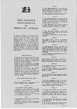 Déclaration universelle des droits de l'animal (1978)