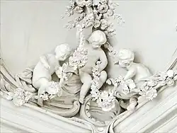 Décor du Salon Blanc par Johann Michael Graff à Rundāle, Lettonie.
