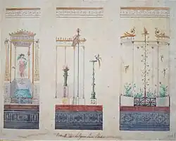 Charles-Frédéric Chassériau, Décors de Pompéi (1826).