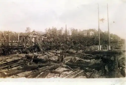 Dégâts du sabotage de Laluque (27 juillet 1944).
