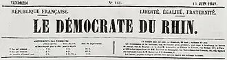Image illustrative de l’article Le Démocrate du Rhin