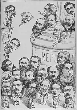Députés républicains de la Seine (Le Charivari, 1889).