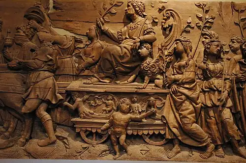 Le char triomphal de Jules César.