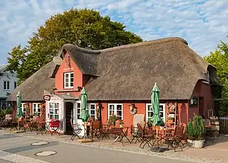 Maison historique Dörnsk an Köögem à Amrum. Photo septembre 2017.