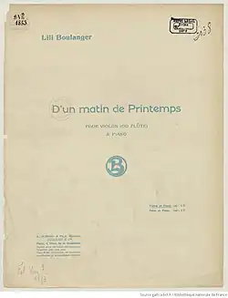 Image illustrative de l’article D'un matin de printemps