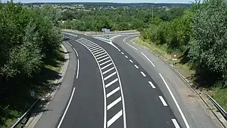 Échangeur de la RD 67 contournant la commune