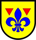 Deux triangles versés dans le blason de Gülzow (Schleswig-Holstein).