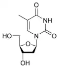 structure chimique de la thymidine