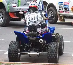 Marcos Patronelli, le gagnant du Rallye dans la catégorie Quads (no&nbsp;251)