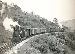 Chemin de fer à crémaillère au col de Komar sur la ligne de Lašva à Jajce, n.d.
