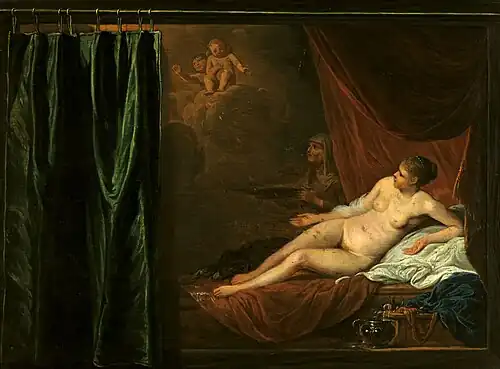 Anonyme, Danaé et la pluie d'or (XVIIe&nbsp;siècle), localisation inconnue.