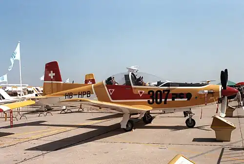 Le second prototype HB-HPB présenté au Salon du Bourget de 1985.