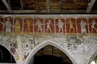 Fresque représentant une danse macabre.