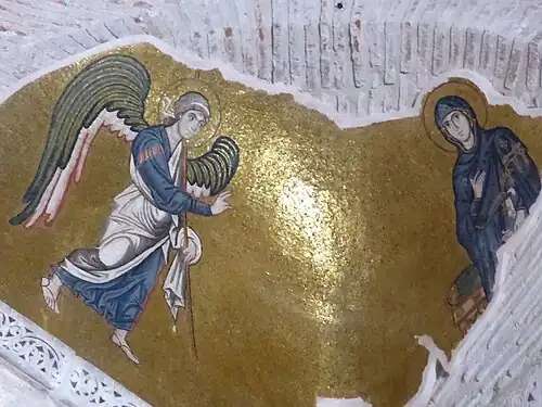 L’Annonciation :  Marie et l'archange Gabriel.