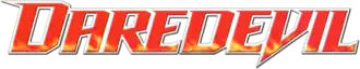 Le mot "DAREDEVIL" en capitales rouges.