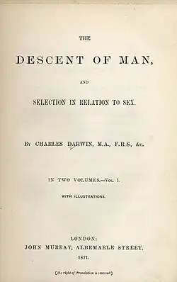 Image illustrative de l’article La Filiation de l'homme et la sélection liée au sexe