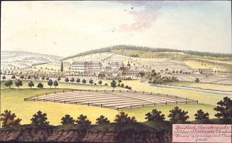 Slatiňany en 1806, par Joann Venuto.