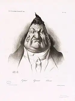 Passé, présent, avenir. Honoré Daumier, lithographie publiée le 9 janvier 1834 dans « La Caricature ».