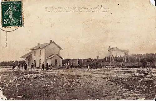 Locomotive type 030t du chemin de fer Andelot Levier à Villers-sous-Chalamont.