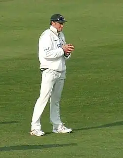 David Hussey avec le Nottinghamshire en 2007.