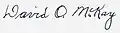 Signature de David O. McKay