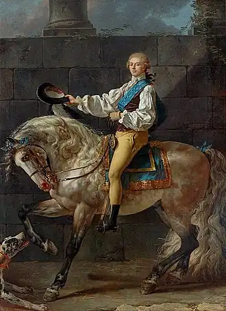 Portrait du comte Stanislas Potocki, Jacques-Louis David, 1780