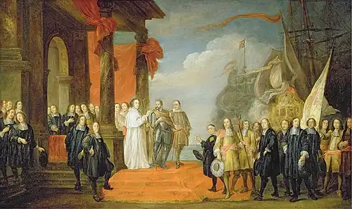 Charles Quint quittant la ville de Dordrecht