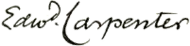 signature d'Edward Carpenter