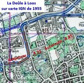 La Deûle à Loos en 1955.