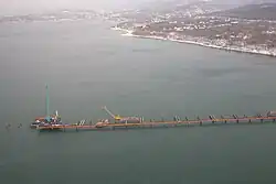 Construction du pont en décembre 2010