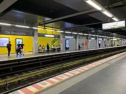 Les quais de la station de métro après 2021.