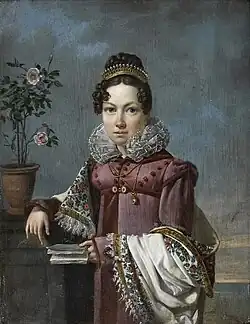 Portrait de jeune femme, début XIXe&nbsp;siècle ?, localisation inconnue.